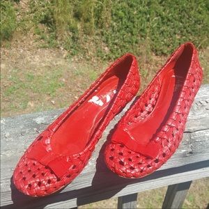 Red Cole Haan little wedges